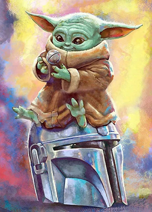 Pintura Diamante 30x40 cm | Star Wars Grog Yoda